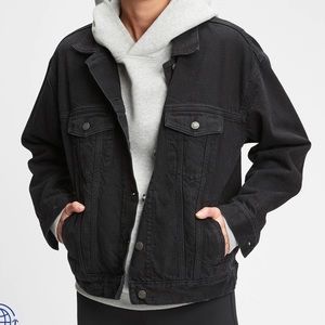 NWT Gap Oversized Denim Jacket Black